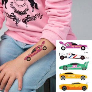 Kids cars temporary tattoos Bec-363 12x7.5cm, party favour Auckland NZ