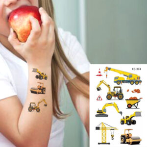 Kids cars temporary tattoos Bec-374 12x7.5cm, party favour Auckland NZ