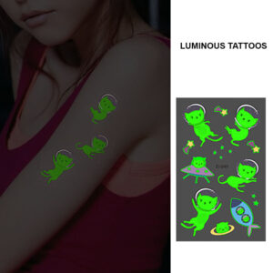 UV glow boys temporary tattoo Bei-049 12x7.5cm, party favour Auckland NZ