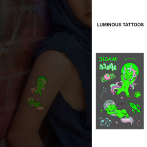 UV glow boys temporary tattoo Bei-051 12x7.5cm, party favour Auckland NZ