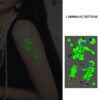 BEI-059 UV glow boys temporary tattoo Bei-059 12x7.5cm, party favour Auckland NZ