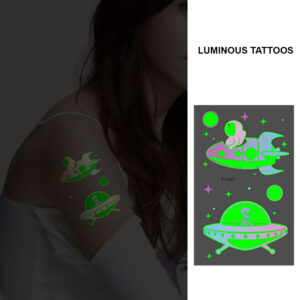 UV glow boys temporary tattoo Bei-063 12x7.5cm, party favour Auckland NZ