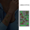 BEI-081 UV glow dark temporary tattoo set Bei-81 12x75cm, party favour Auckland NZ