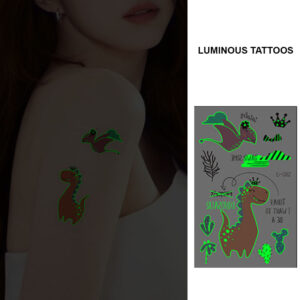 UV glow dark temporary tattoo set Bei-82 12x75cm, party favour Auckland NZ