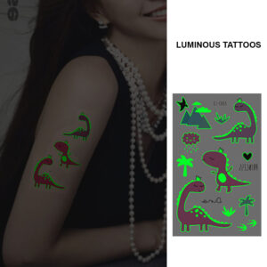 UV glow dark temporary tattoo set Bei-83 12x75cm, party favour Auckland NZ