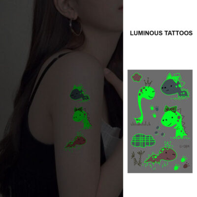 UV glow dark temporary tattoo set Bei-84 12x75cm, party favour Auckland NZ