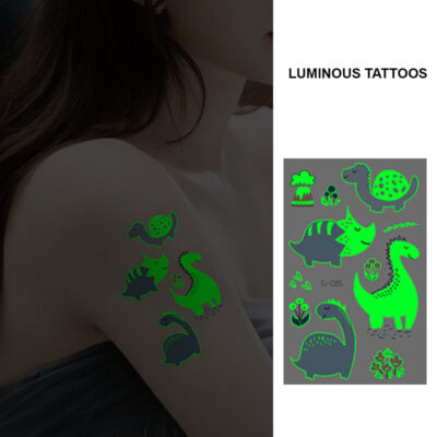 BEI-085 UV glow dark temporary tattoo set Bei-85 12x75cm, party favour Auckland NZ