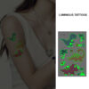 UV glow dark temporary tattoo set Bei-86 12x75cm, party favour Auckland NZ