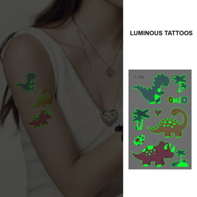 UV glow dark temporary tattoo set Bei-86 12x75cm, party favour Auckland NZ