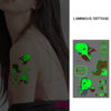 BEI-089 UV glow dark temporary tattoo set Bei-89 12x75cm, party favour Auckland NZ