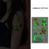 BEI-092 UV glow dark temporary tattoo set Bei-92 12x75cm, party favour Auckland NZ