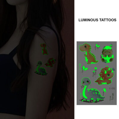 BEI-092 UV glow dark temporary tattoo set Bei-92 12x75cm, party favour Auckland NZ