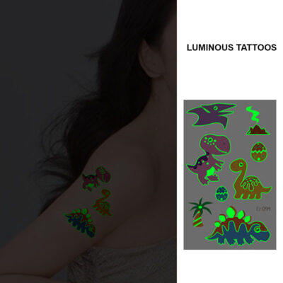 BEI-094 UV glow dark temporary tattoo set Bei-94 12x75cm, party favour Auckland NZ