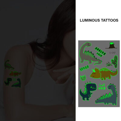 UV glow dark temporary tattoo set Bei-97 12x75cm, party favour Auckland NZ