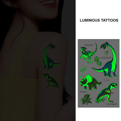 BEI-100 UV glow dark temporary tattoo set Bei-100 12x75cm, party favour Auckland NZ