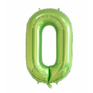 reen Foil Number Balloon 0