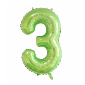 Green Foil Number Balloon 3