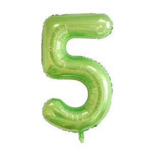 Green Foil Number Balloon 5