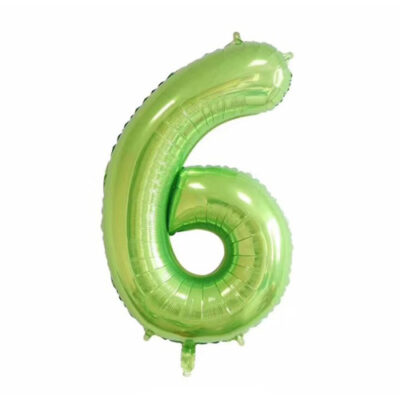 Green Foil Number Balloon 6