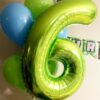 Green Foil Number Balloon 6 a