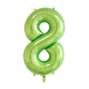 Green Foil Number Balloon 8
