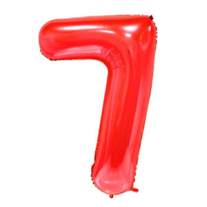 Red Foil Number Balloon 7