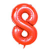 Red Foil Number Balloon 8