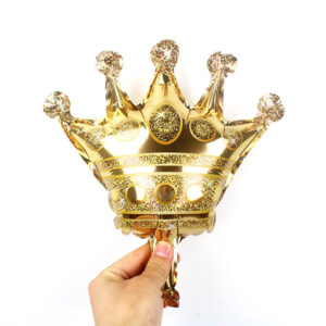 Crown mini foil balloon 16 inch gold air fill, Auckland NZ