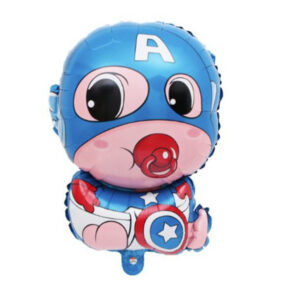 Baby Captain America foil balloon 47x37cm helium quality, Auckland NZ
