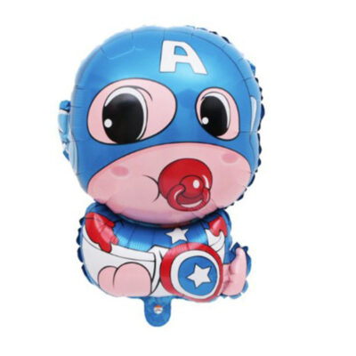 Baby Captain America foil balloon 47x37cm helium quality, Auckland NZ