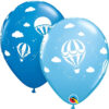 Hot Air Baby Shower latex balloons blue 8 pieces 11 inch Qualatex, Auckland NZ
