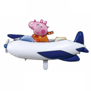 Peppa Pig airplane foil balloon 53x72cm air fill only, Auckland NZ
