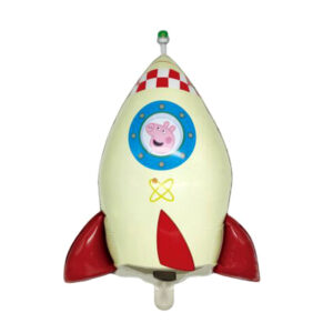 Peppa Pig spaceship foil balloon 48.5x62.5cm helium quality, Auckland NZ