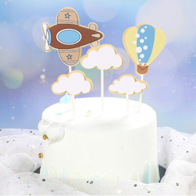 Airplane Hot balloons cake toppers