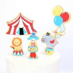 Birthday Circus Cake toppers