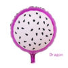 Dragon fruit foil balloons Dragon fruit tropical foil balloon 45cm, party decoration Auckland NZ