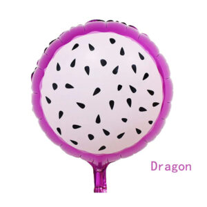 Dragon fruit tropical foil balloon 45cm, party decoration Auckland NZ