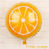 Fresh orange tropical fruit foil balloon 45cm, party decoration Auckland NZ