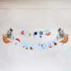 Pirate ship Happy Birthday banner light blue cardstock, Auckland NZ
