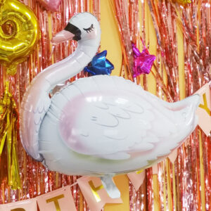 Swan baby shower foil balloon 85x81cm helium quality, Auckland NZ