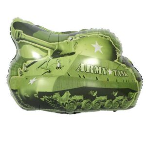 Army tank foil balloon 79x56cm helium quality, Auckland NZ