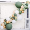 Dusty green gold confetti DIY balloon garland kit, party decoration Auckland NZ