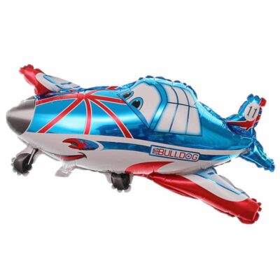 Blue airplane foil balloon 80cm helium quality, Auckland NZ