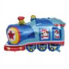 Blue train foil balloon 76x60cm helium quality, Auckland NZ