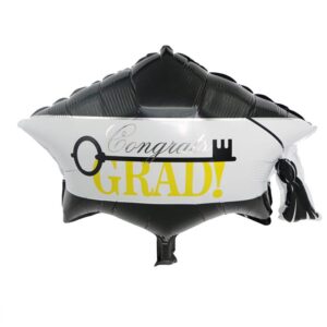 Congrats Grad mortarboard hat foil balloon 56x39cm, Auckland NZ