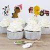 Farm animals cupcake topper picks 24 pieces bamboo paper, Auckland NZ