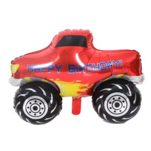 Monster truck Happy Birthday foil balloon 76x58cm helium quality, Auckland NZ