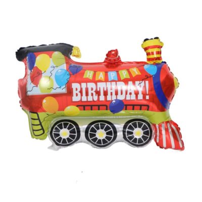 Train Happy Birthday foil balloon 70x58cm helium quality, Auckland NZ