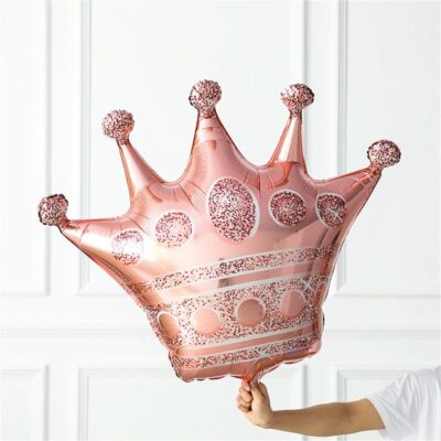 Crown large foil balloon 100cm rose gold helium quality, Auckland NZ