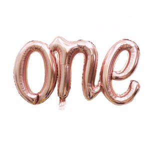 First birthday ONE foil balloon 107x50cm rose gold, Auckland NZ